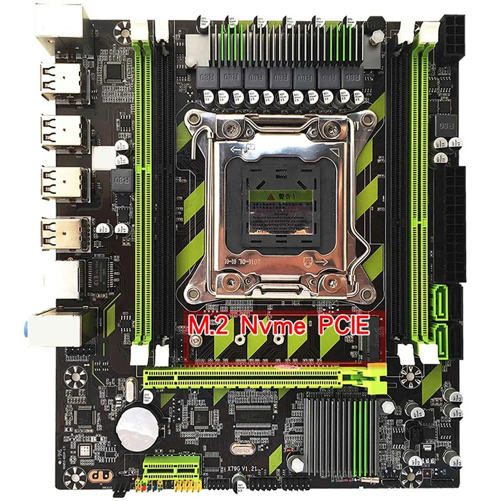 X79 Motherboard+E5 2650 CPU+2X8GB DDR3 1600Mhz REG ECC RAM Memory Set LGA 2011 M.2 NVME Motherboard