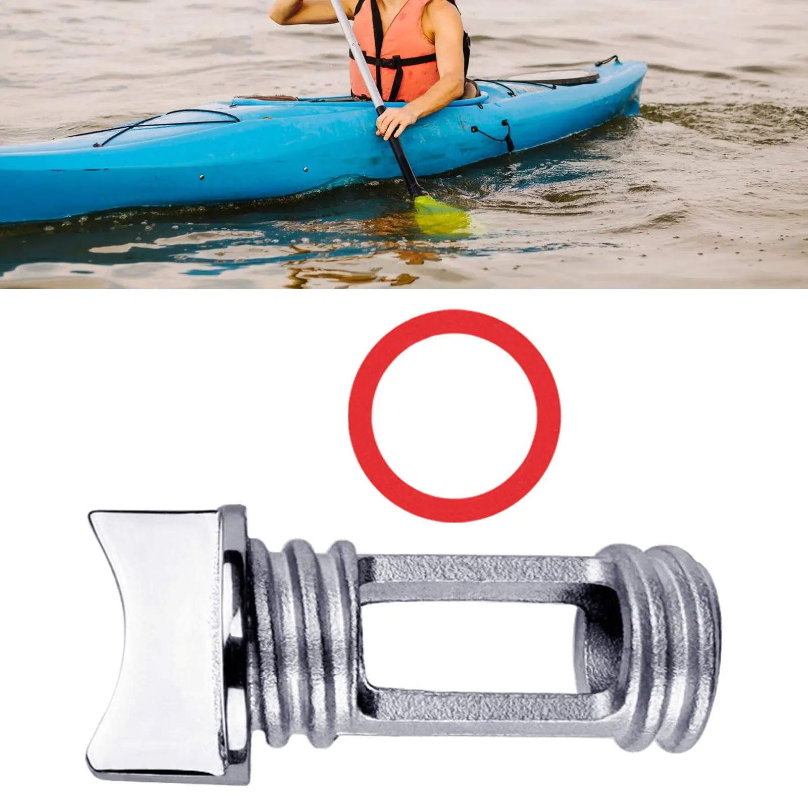 

Kayak Boat Drain Plug Stainless Steel Universal 19mm for Canoes Kayaks Yachts