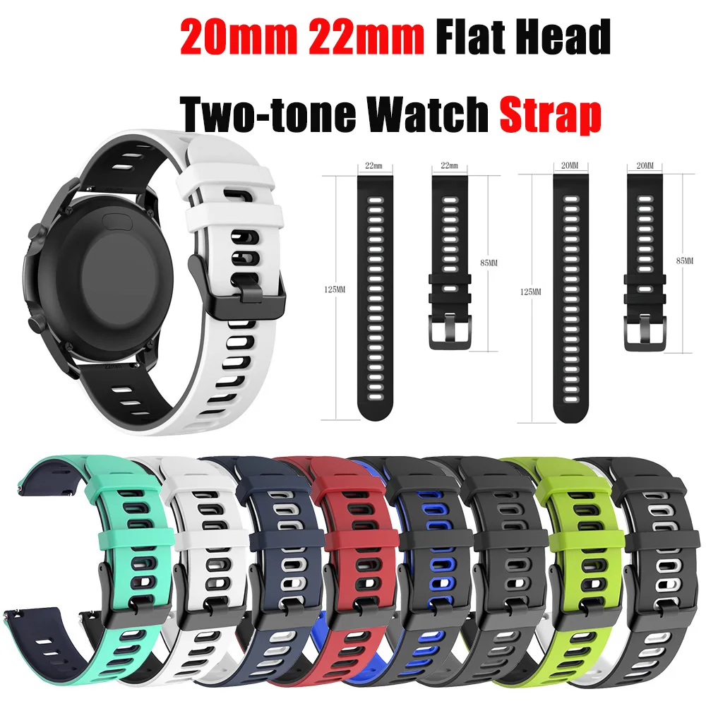 20mm/22mm Silicone Sport Watch Strap | Quick Release Strap, Soft Breathable, Comfortable, Replacement Bands for Men Women