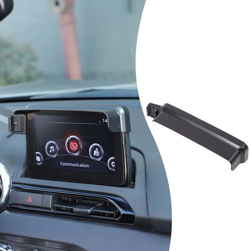 

1piece set ABS black For Mazda MX-5 Fiat 124 Abarth 124 2016+ car navigation screen sun visor mobile phone holder accessories