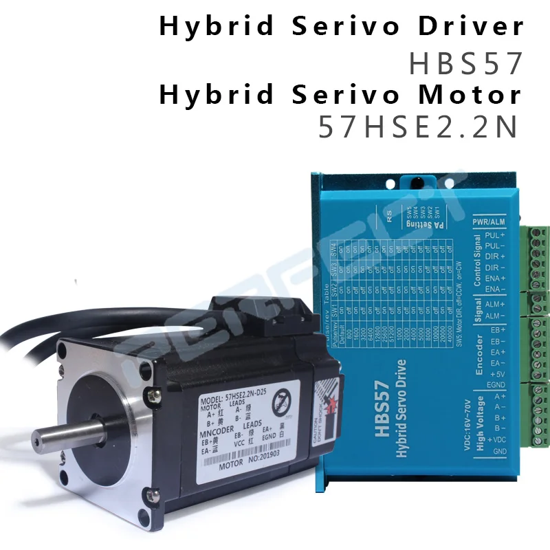 

Nema 23 Stepper Motor Driver 2.2Nm Servo Motor 57HSE2.2N+HBS57 Closed-loop Step Motor 2.2NM 57 Hybrid Closed Loop 2-phase 99MM