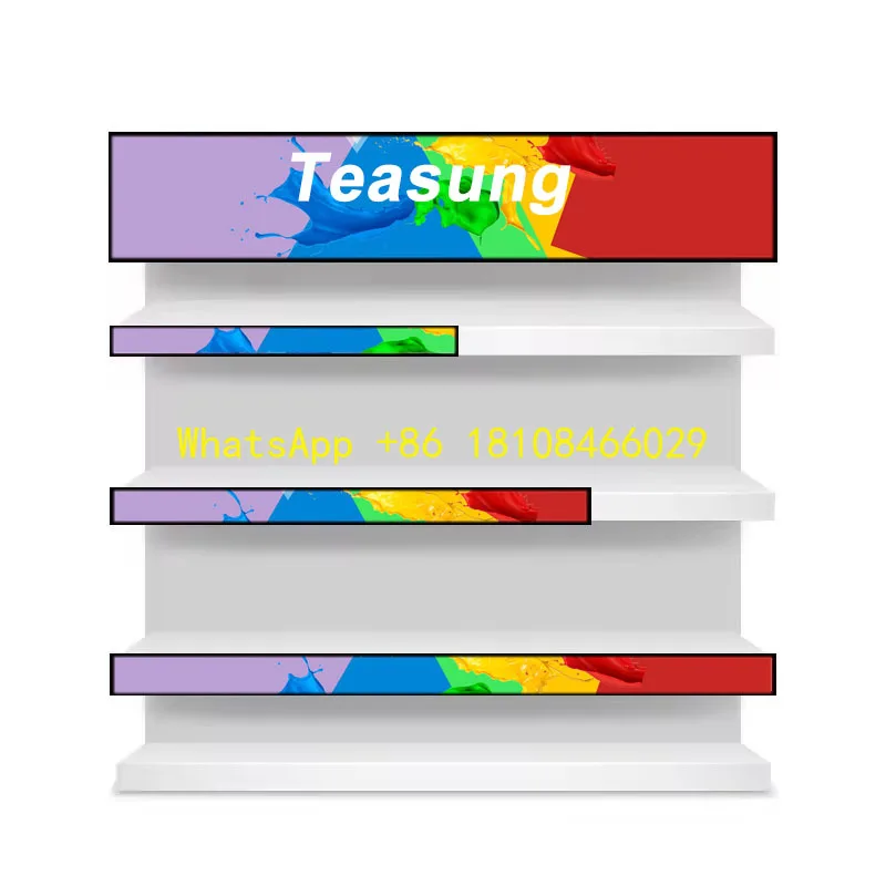 شاشة LCD ذكية واسعة للغاية مقاس 19.5-43 بوصة، شريط ممتد لافتات رقمية للاستخدام الداخلي، جهد درجة بكسل #1