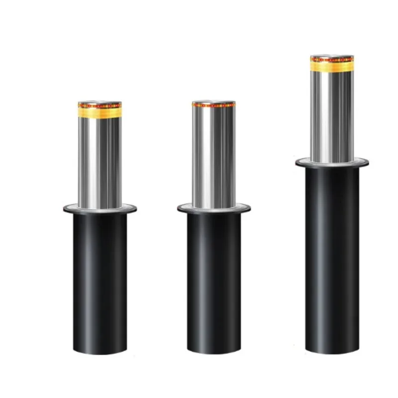 Automatic Hydraulic Lifting Bollard Stainless Steel Anti Collision Retractable Ground Pile for School Security Protection