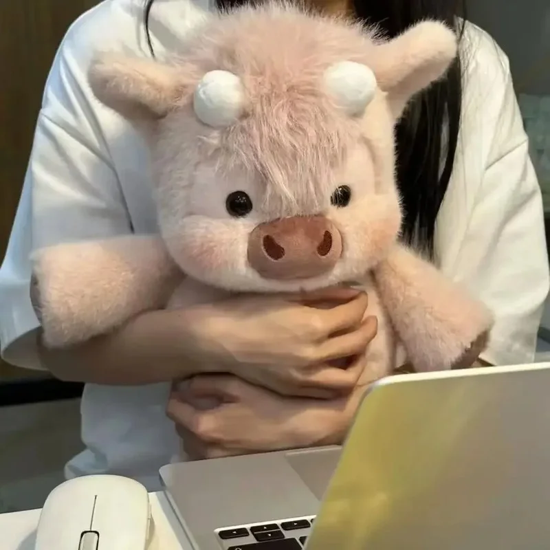 Soft Calf Pig Stuffed Animal Plush Toy Cute Animated Stuffed Animal Pillow Creative Running Pig Plush Toy Gift 17.7inch