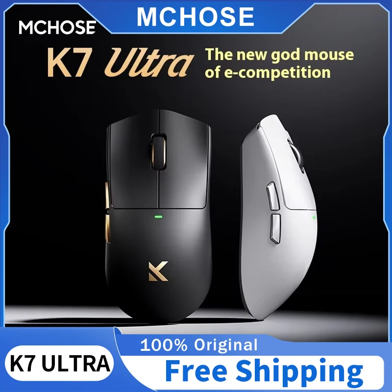 

MCHOSE K7 Ultra Wireless Esports Mouse PAW3950/Ultra Tri-mode Ultra-Lightweight 8K PC Laptop Gaming Mice PC Accessories Office
