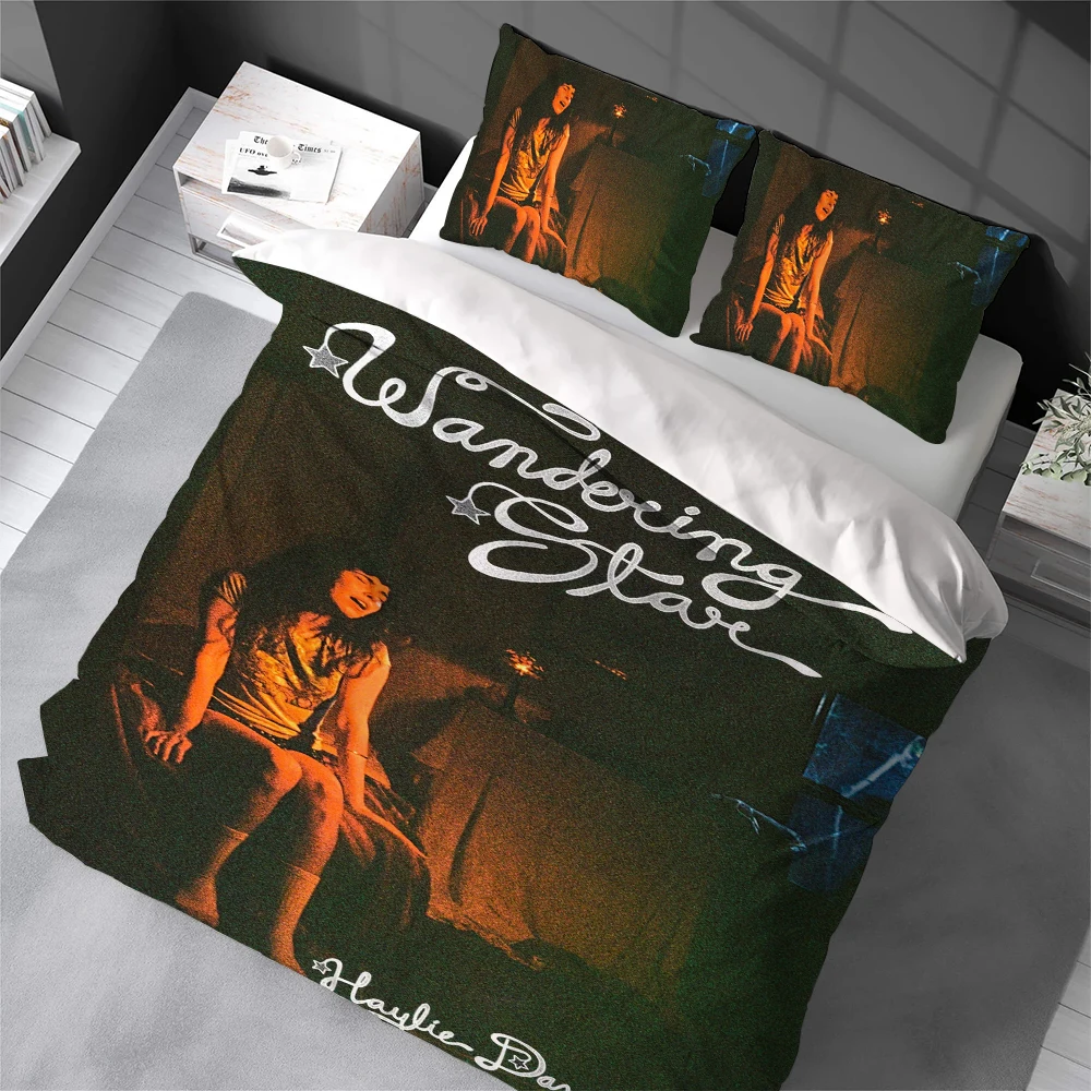 

H-Hilary Duff Singer Duvet Cover Set Soft Wash Bed 3 Piece Summer Comfortable Student Dormitory Home Baby Bedding Best seller