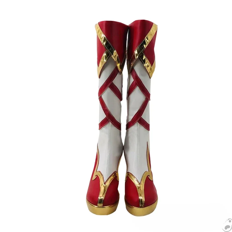 LOL Ahri Cosplay Shoes Anime Game League of Legends Cos Red Long Boot Fox Ahri Cosplay Costume Prop Shoes for Halloween Party