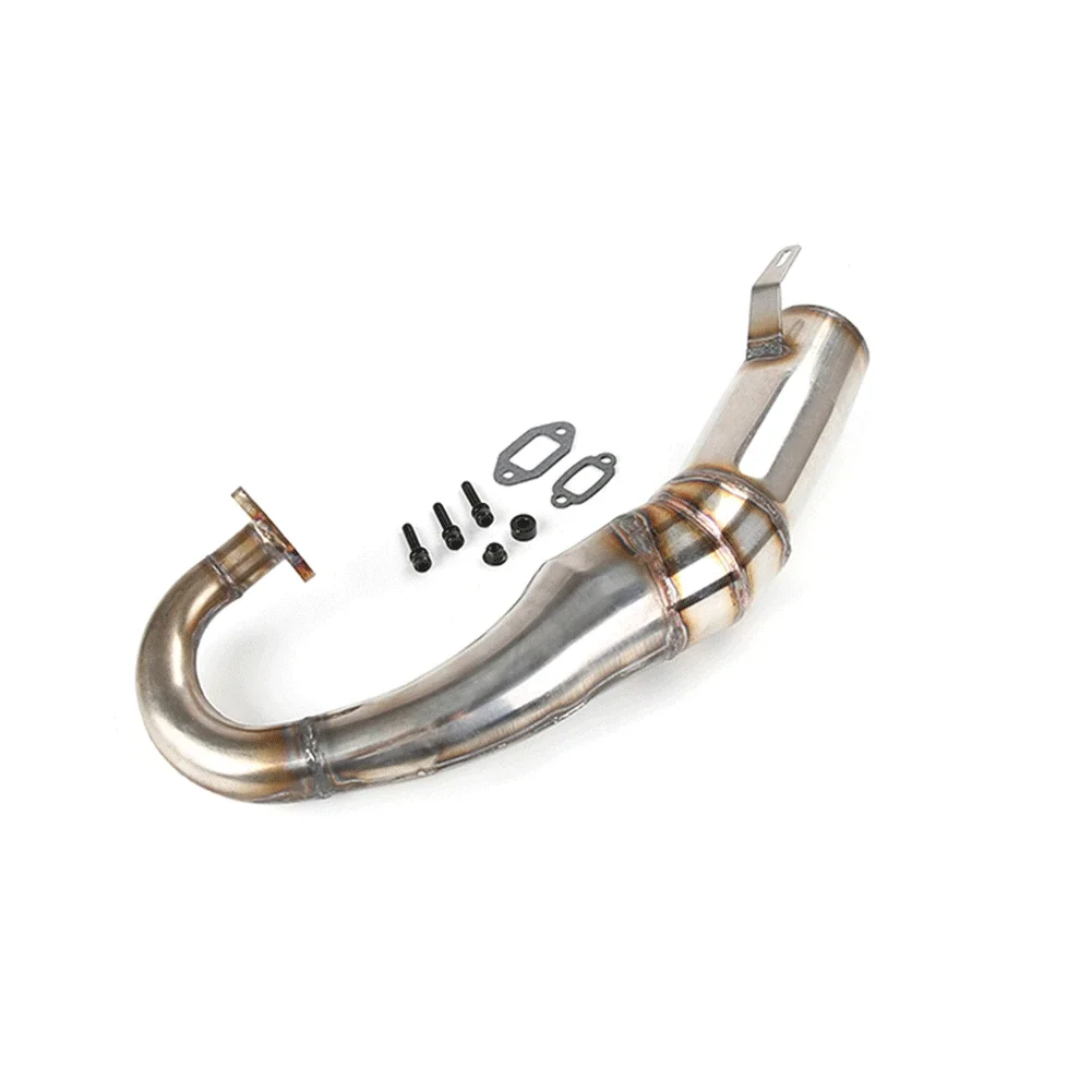 Handmade Metal Exhaust Pipe with Muffler Set for 1/5 Rc Rofun Baha Hpi Rovan Kingmotor Baja 5b Ss