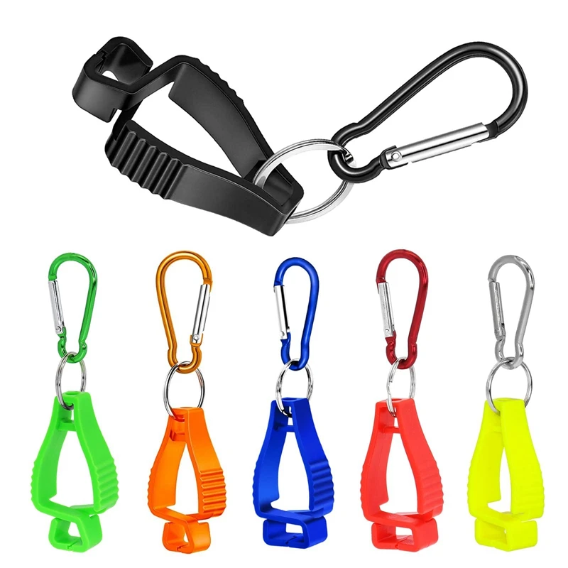 6Pcs Glove Clips For Work Glove Holders Glove Belt Clip With Metal Carabiners For Construction Worker Guard Labor