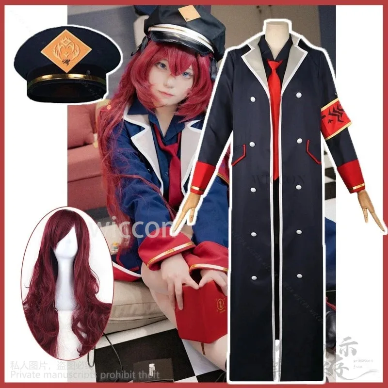 

Anime Game Blue Archive Cosplay Natsume Iroha Costume Wigs Coat Jk Military Uniform Skirt Lolita For Girl Halloween Customized