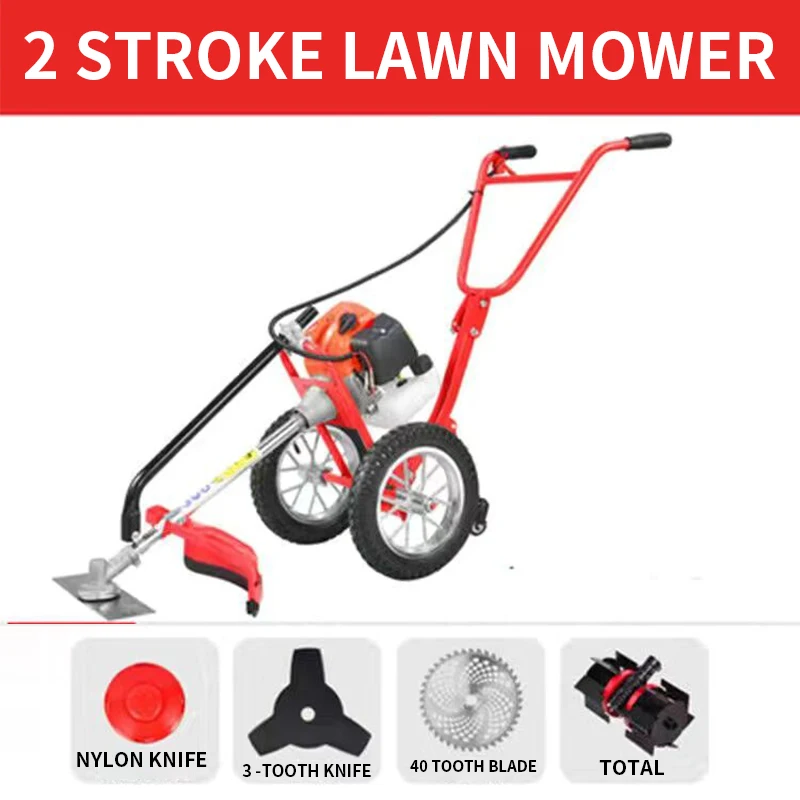 Portable Weeding Machine Hand-push Weeder Grass Trimmer Tiller CS-160 2-stroke 52CC Host With Weeding Wheel 1.9KW 2.5 Horsepower