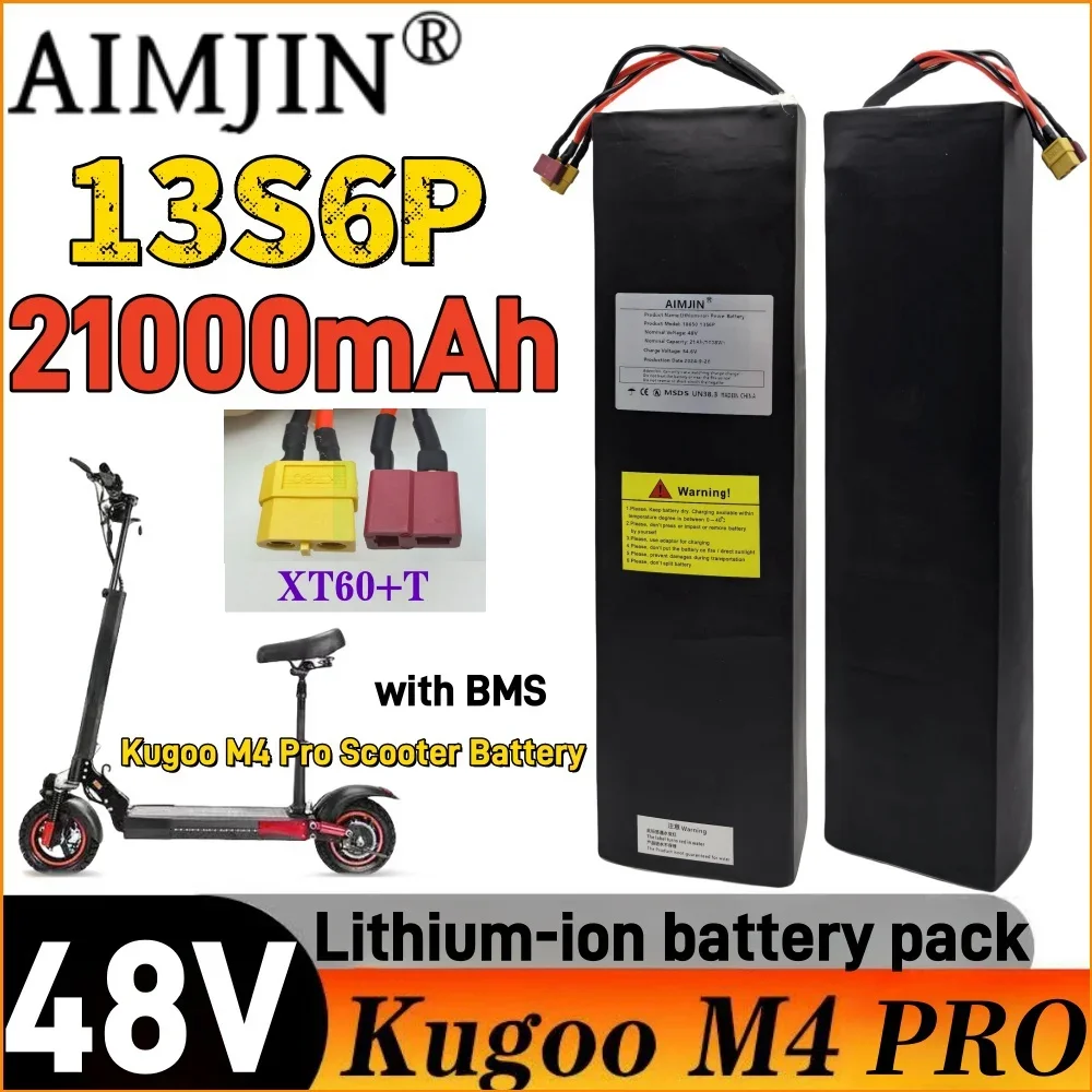 

New 13S6P 48V 21AH High capacity Lithium Battery pack 1008Wh for Kugoo M4 Pro Electric Scooter Battery with BMS