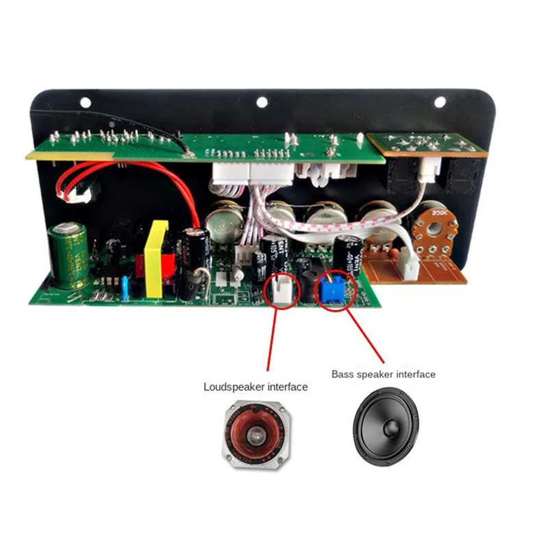 Placa amplificadora Leading-1Set D50 con Audio óptico Bluetooth AMP USB FM Radio reproductor TF DIY Audio Subwoofer negro para el hogar y el coche