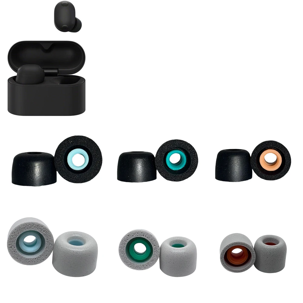 

Memory Foam Eartips for WF-1000XM6 Noise Isolating Earplugs Comfortable Soft Elastic Replacement with Nano Coating