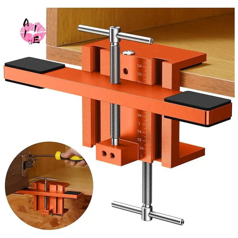 A11E-Cabinet Door Mounting Jig With Upgraded Support And Clamp For Installing Cabinets With Face Frame Or Frameless