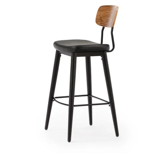 

Modern Cheap Leather Cover Bar Counter Stools Upholstered Pub Bar Chair Metal Bar Furniture Commercial Furniture Aluminum