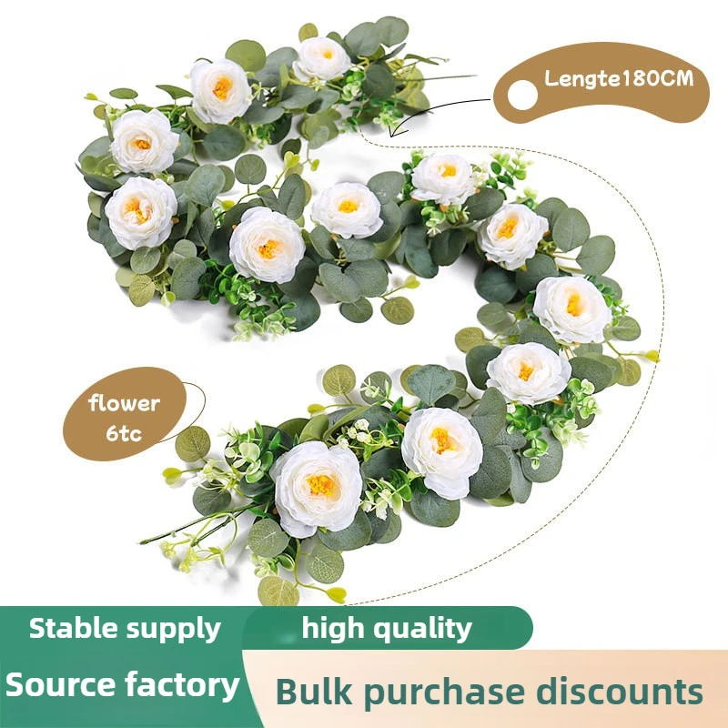 

New artificial simulation plant eucalyptus rattan home decoration wedding vine green plant