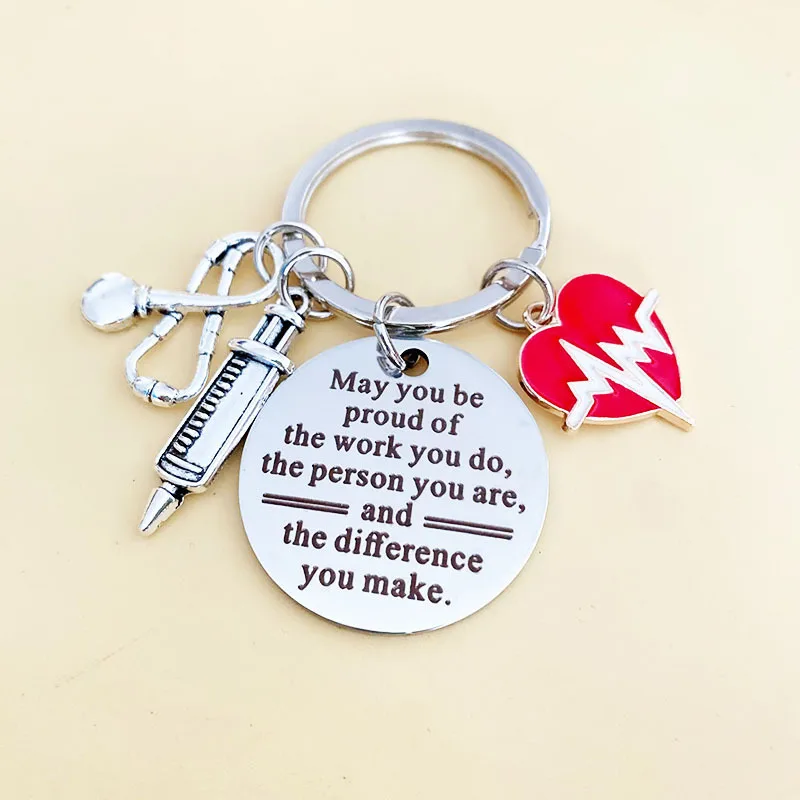 Stainless Steel Keychain Key Ring Car Keychain with Grateful and Inspirational Message Gift for Family, Friends and Coworkers