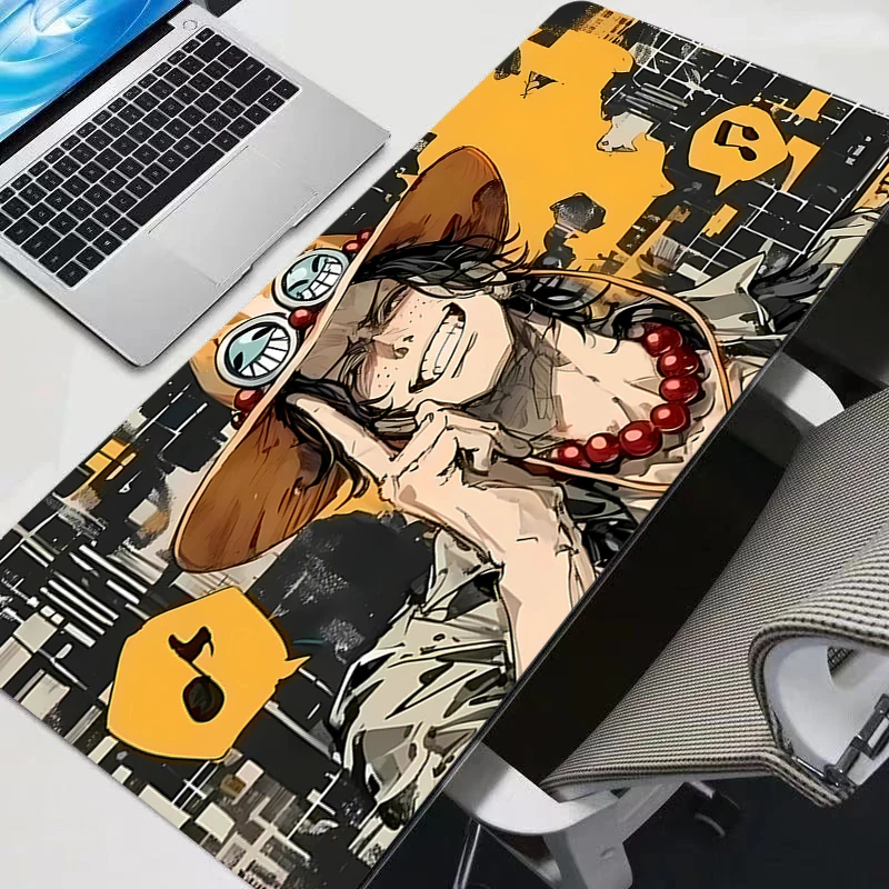 Mouse Pad Gaming Accessories One Piece Ace PC Gamer Alfombrilla Xxl Computer Desk Mat Laptop Varmilo Keyboard Mousepad view 5