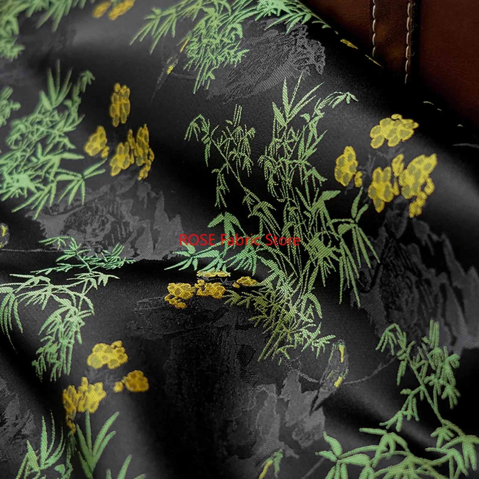 

1-метровая жаккардовая ткань с бамбуковой текстурой, платье в китайском стиле, жилет Cheongsam, сумка, декоративная швейная ткань