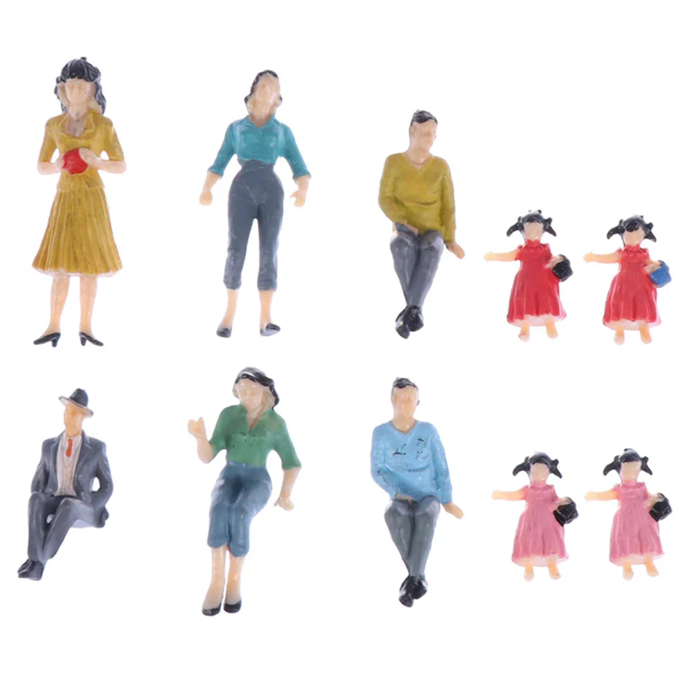 15 Pcs Model Man Gauge People Figurines Tiny Toy Models Train Station Layout Props Painted Figures Construction