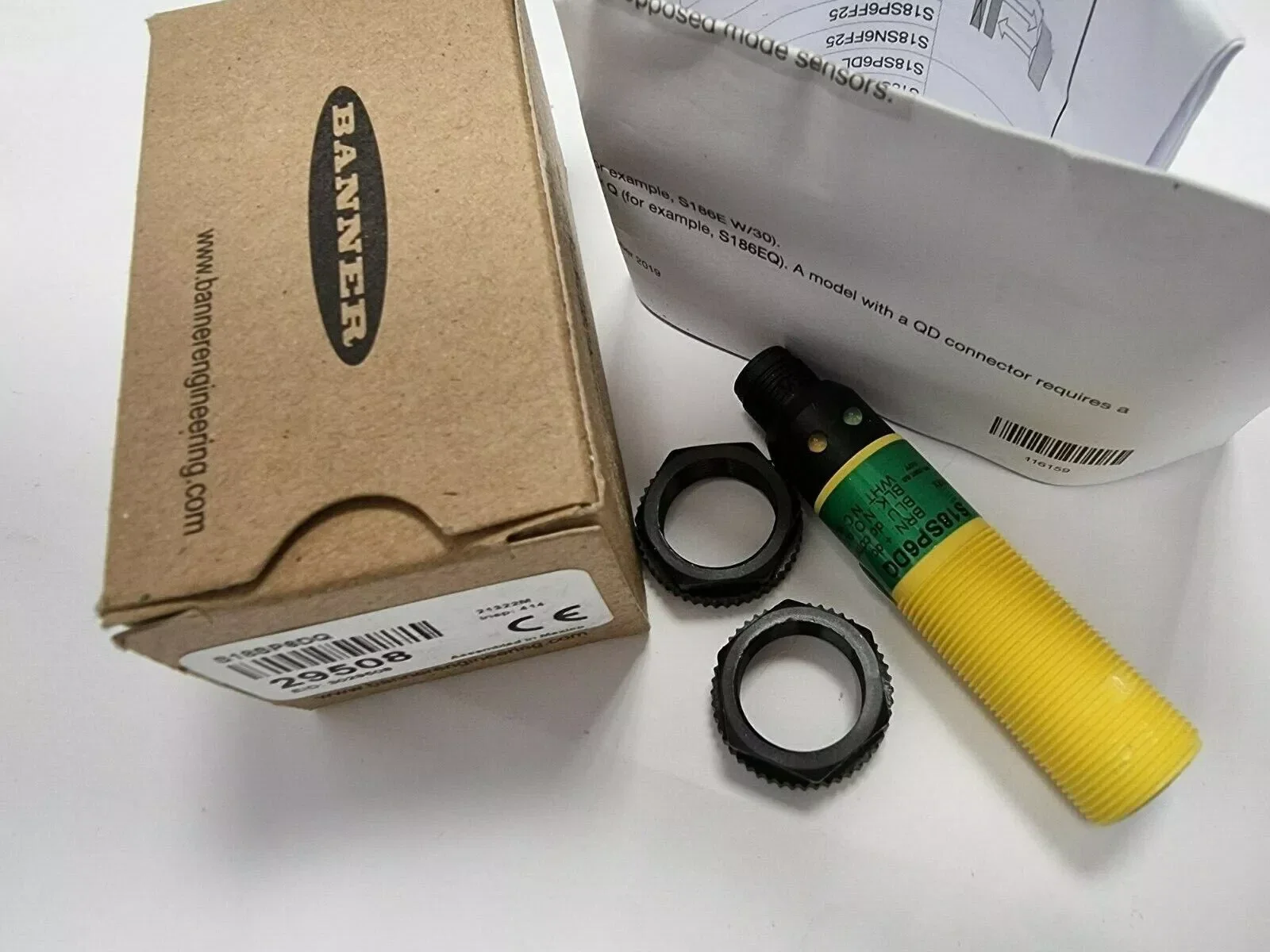 

S18SP6DQ Sensor, DC, PNP, Diffuse Mode Sensing Mode, Photoelectric, 4 in., 10 to 30 VDC 29508