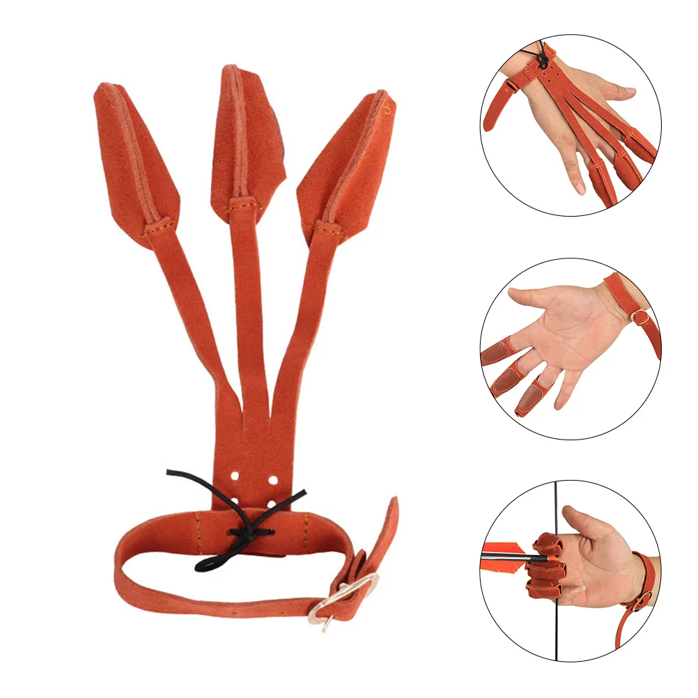 

Protective Gear Three Finger Guard The Mitten Arrows Gloves Archery Hand Protector