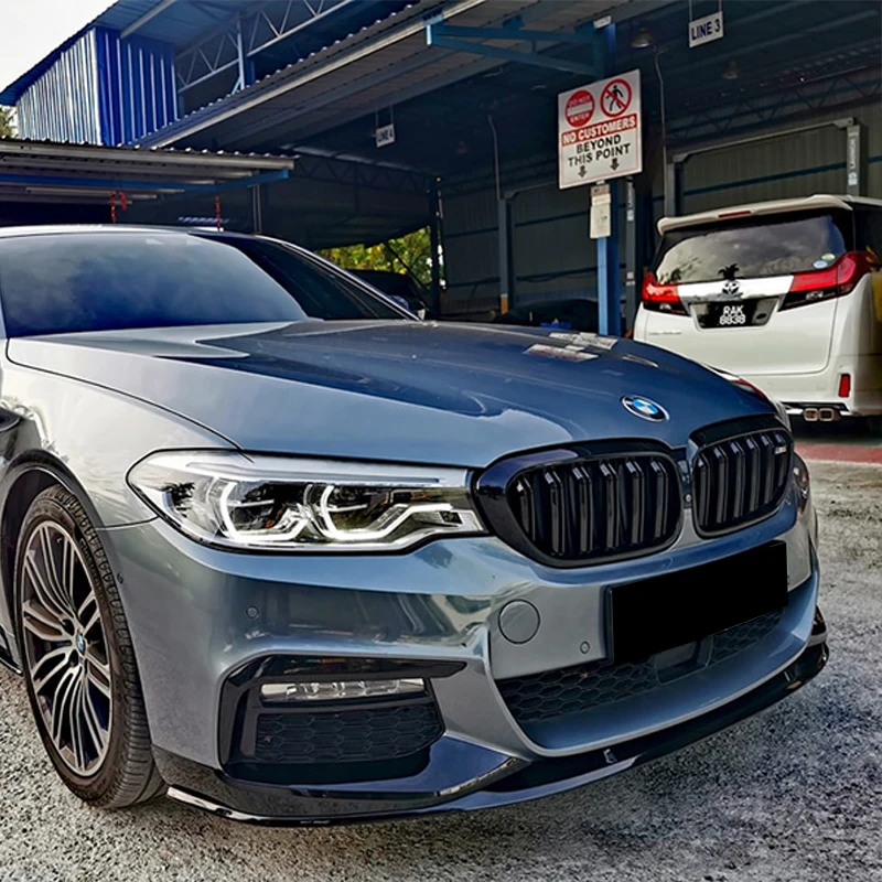 For BMW 5 Series MP Front Bumper Lip Splitter Spolier Diverter Diffuser Removable Retrofit Body Kit G30 G31 M Sport 2017-2020