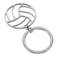 Volleyball Keychain Stainless Steel Sports Rings Keys Decoration for Backpacks Bag Charms Team Gifts Souvenir Car Key Pendant