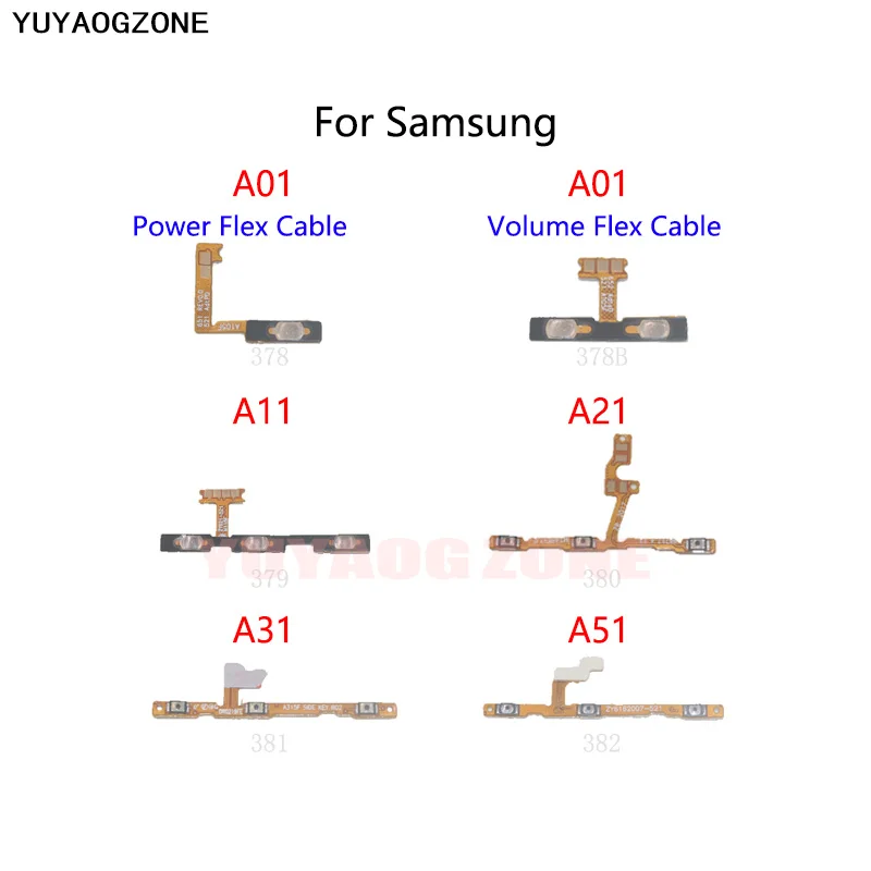 Power Button Switch Volume Mute Button On / Off Flex Cable For Samsung Galaxy A01 A11 A21 A215 A31 A315F A41 A51 A515F A71 A715F