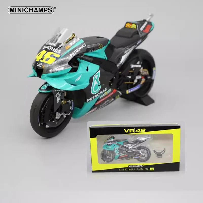 New In Stock Minichamps 1:12 Rossi 2021 Valencia Retired Motogp Yamaha Yzr-M1 Racing Motorcycle Model Custom Children'S Toy Gift