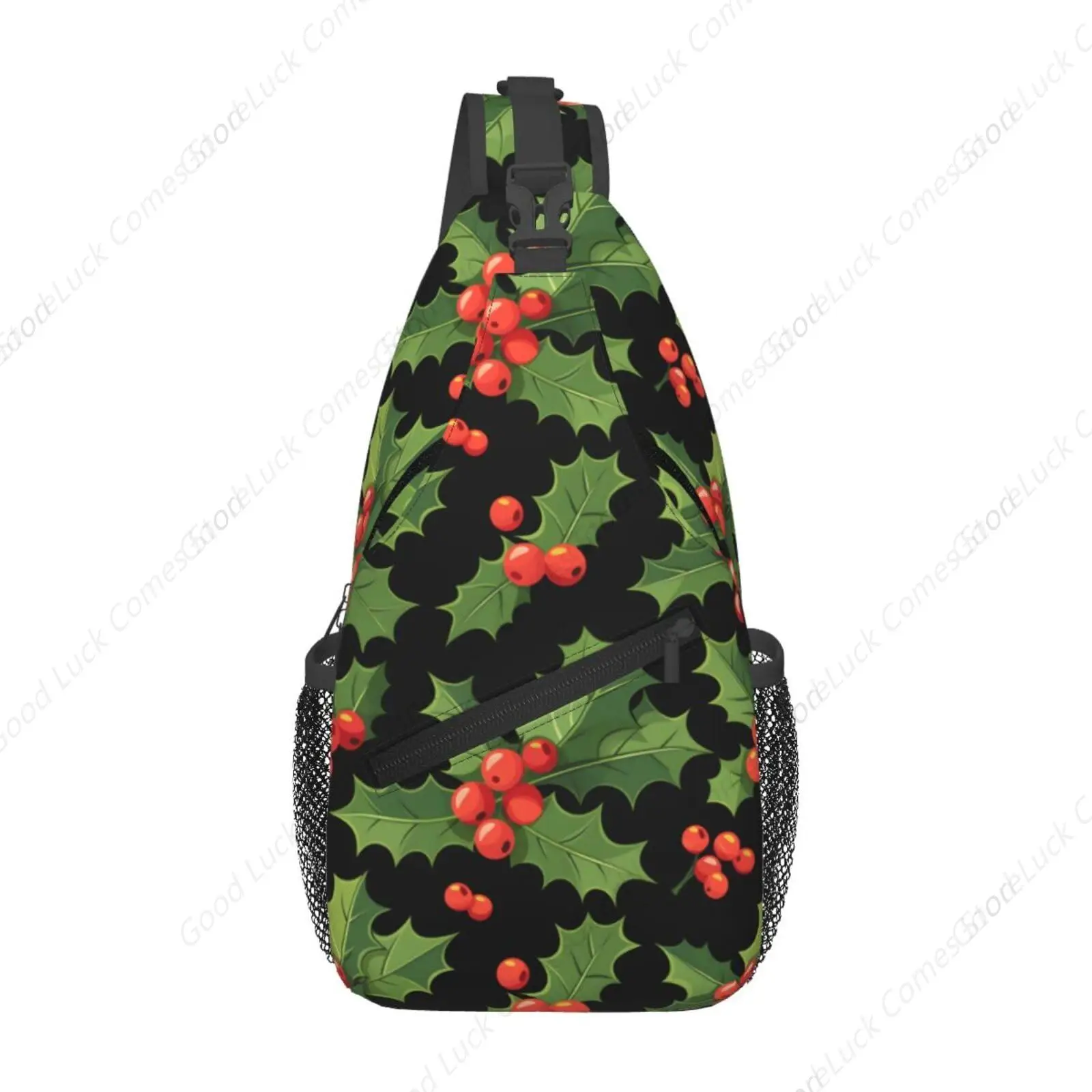 Cartoon Christmas Tree Sling Bag Fashion Backpack Merry Christmas Crossbody Shoulder Bag Chest Bags Sport Daypack