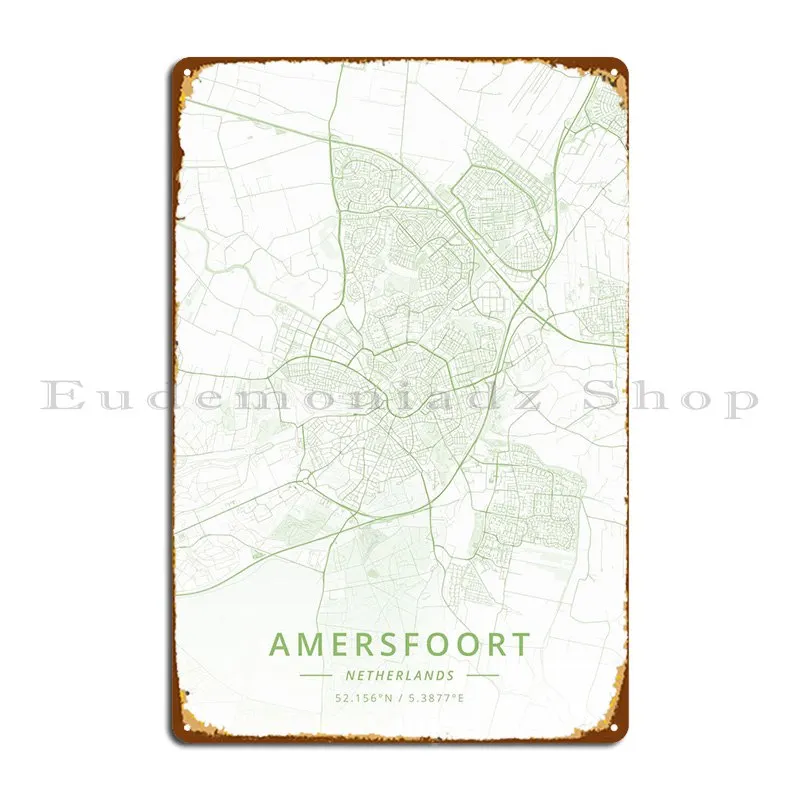 Amersfoort Netherlands Metal Sign Wall Plaque Kitchen Personalized Kitchen Customized Tin Sign Poster