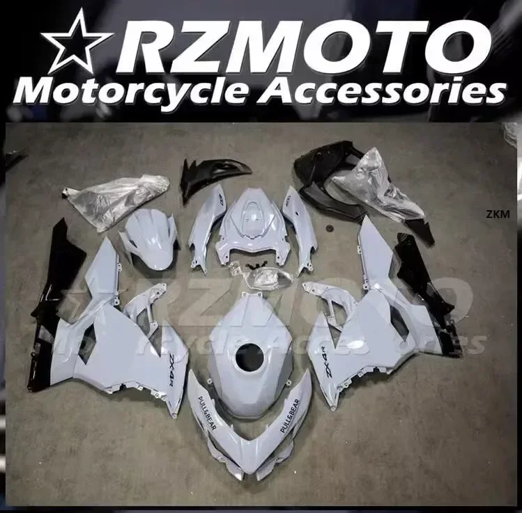 4Gifts New ABS Motorcycle Fairings Kit Fit For Kawasaki EX 250 400 2019 2020 2021 2022 2023 19 20 21 22 Bodywork Set Gray Black