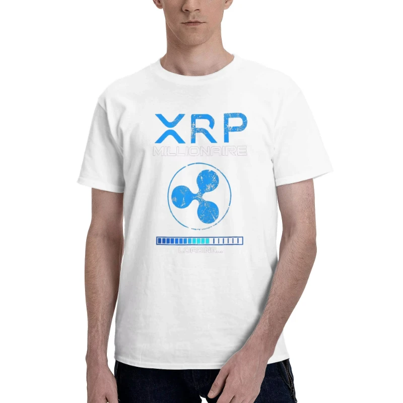 

XRP Ripple Token to the Moon BULLRUN T Shirts Men Cotton T-Shirts Round Neck Tees Short Sleeve Clothes