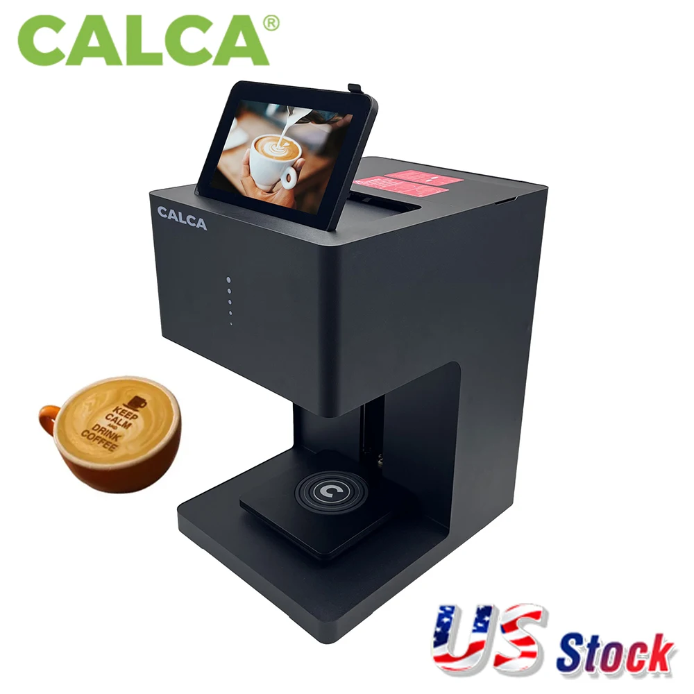 

US Stock CALCA Food-Grade WiFi 600dpi Coffee Latte Art Printer for DIY Print on Coffee Dessert Cake and Cookies for Cafe Shop