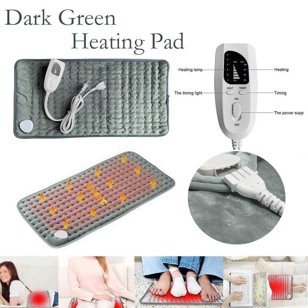 30*60CM Electric Heating Pad Shoulders Stomach Knees Legs Winter Heater for Back Pain Relief & Cramps Gift for Women Mom