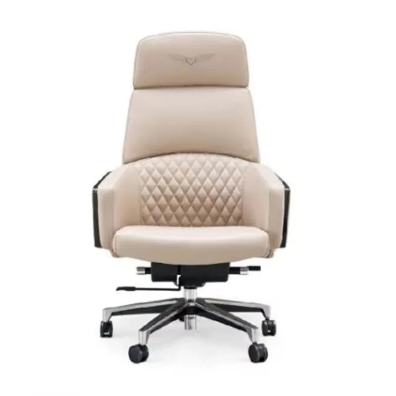 

High-grade stainless steel sofa chair for study furniture, microfiber leather upholstered toilet chair, advanced office chair