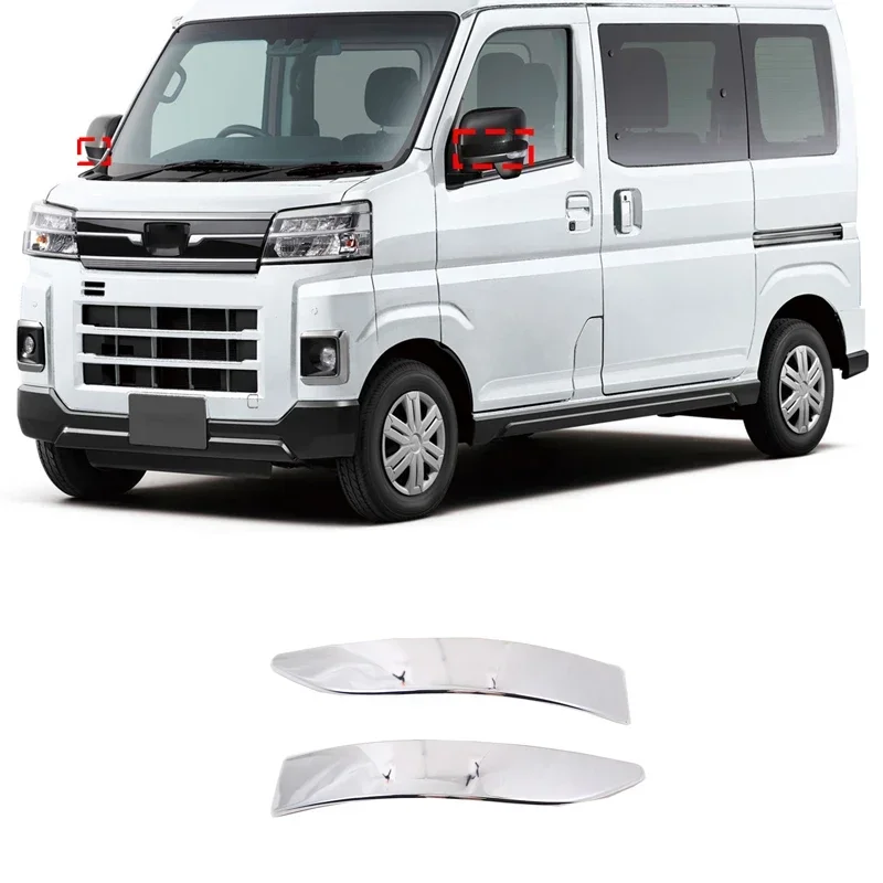 

For Daihatsu ATRAI HIJET CARGO 2022-2023 ABS Bright Rearview Mirror Decorative Strip Sticker Car Accessories