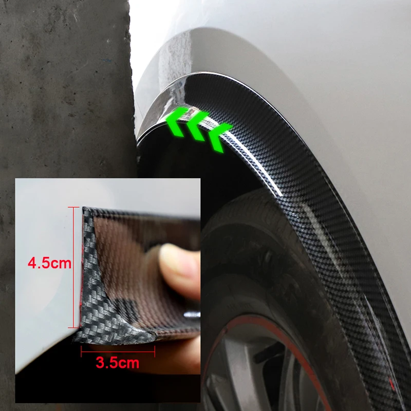 

Car Wheel Arch Bumper 2/3.5/4.5CM*1.5M Anti-Collision Strip Rubber Universal Anti-Scratch Protection Strip Bumper Trim Accessory