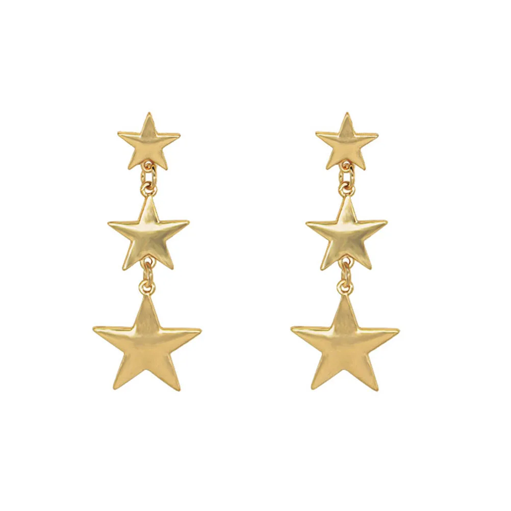 

star dangle earrings plated star earrings star dangle earrings Star Drop Earring women earrings