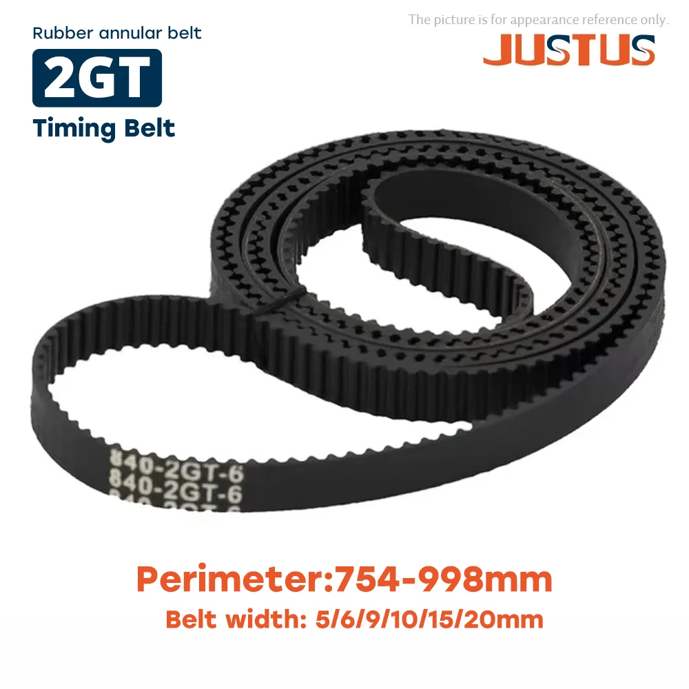 

GT2 Rubber Timing Belt 2GT Closed-loop Synchronous Bandwidth 5/6/9/10/15/20mm Perimeter 754-998mm Are Suitable For 3D Printers