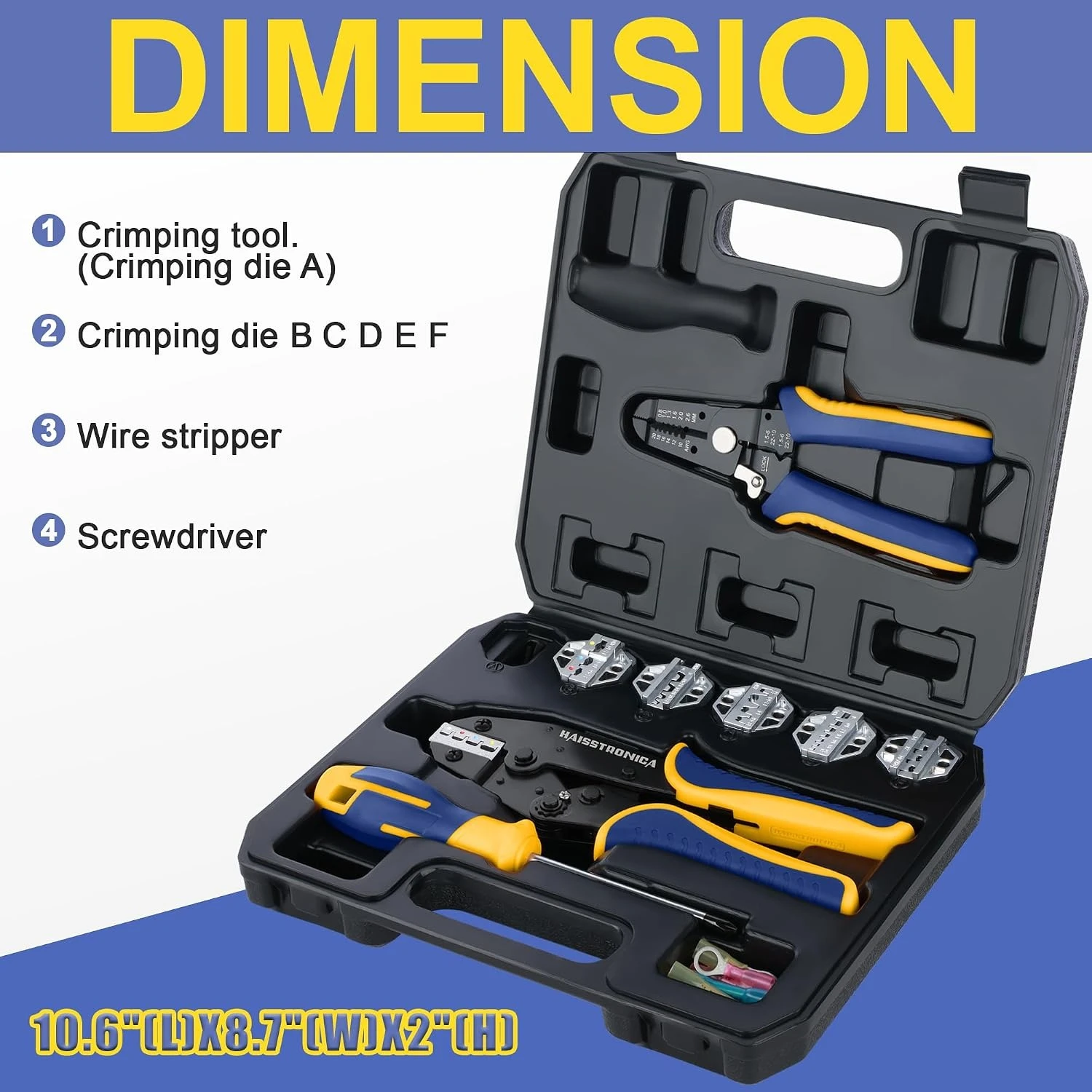 8PCS Crimping Tool Set, 6PCS D - Tool Set recension och pris