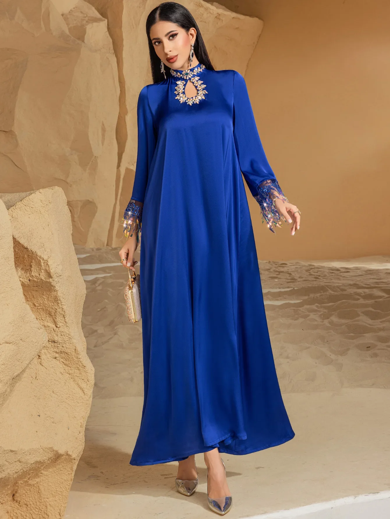 Eid Abayas femmes dubaï 2025 Robe de mode musulmane Caftan Marocain robes de fête de mariage Boubou Robe Djellaba Femme caftan de luxe