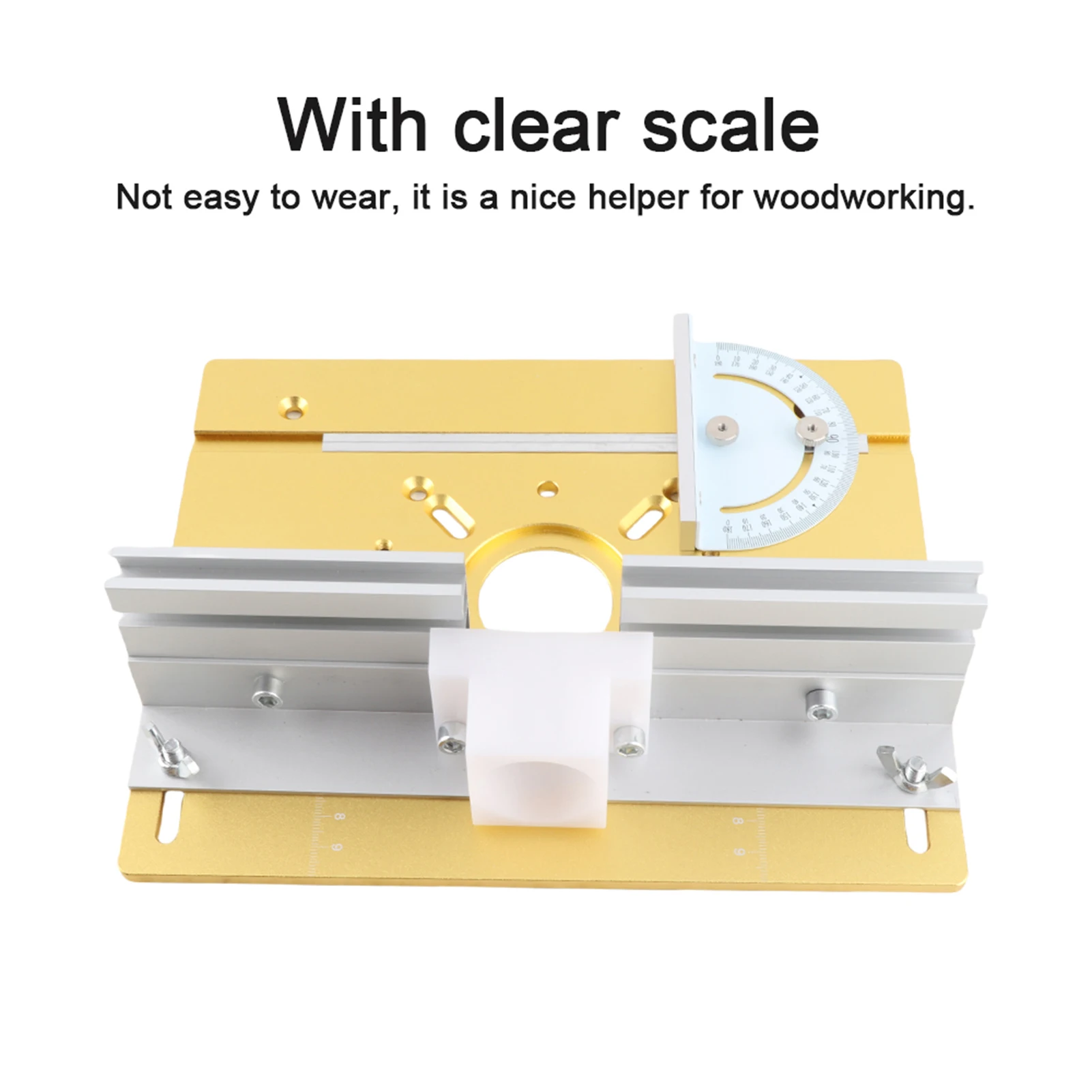 Set of 3 Router Table Insert Plate Aluminum Alloy Wood Milling Flip Board Trimming Machine Engraving Auxiliary Tool