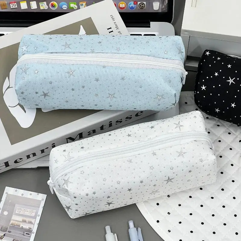 Stars Wave Point Lightweight Large Capacity Pencil Case Cartoon Students School Stationery Supplies