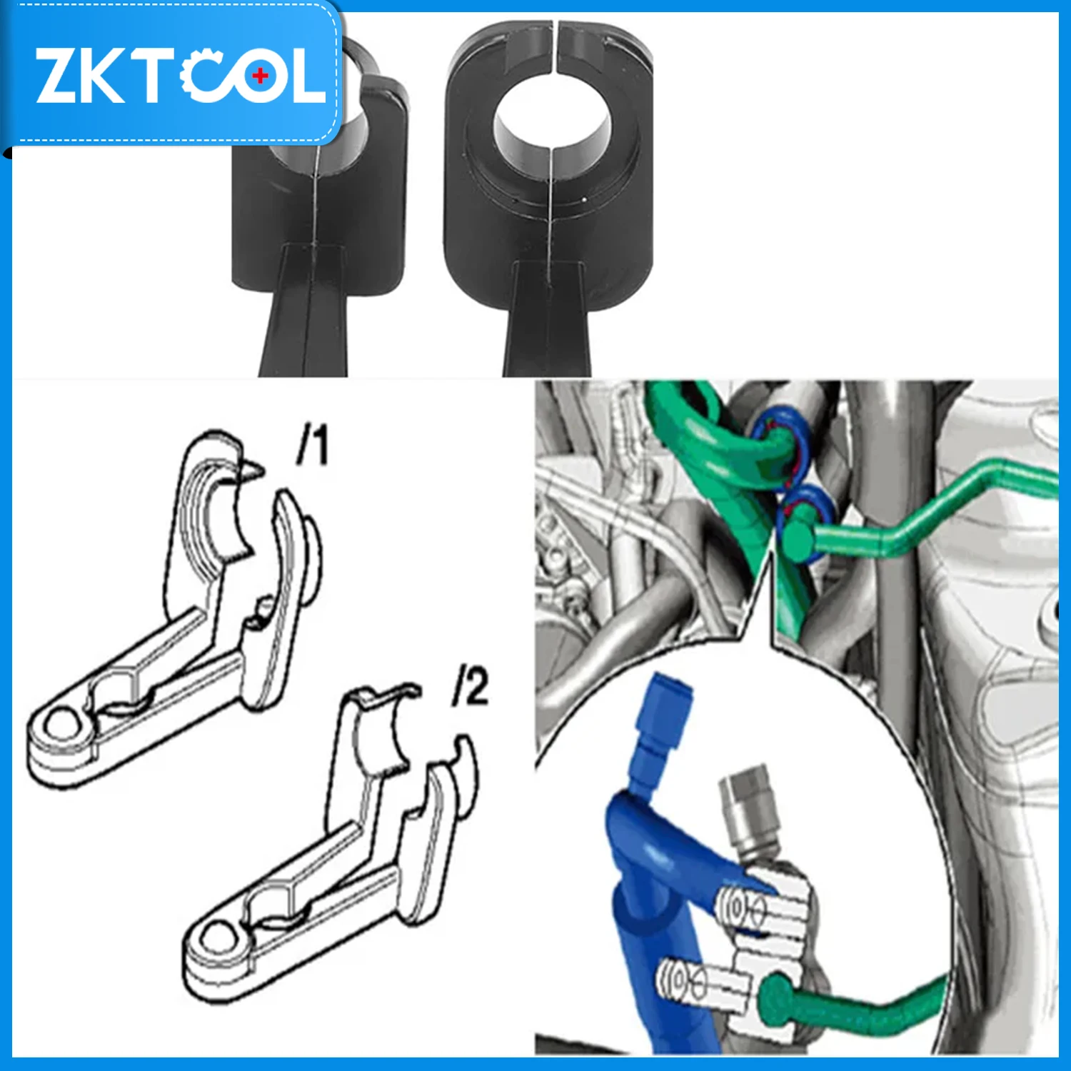 Anti-rust T40149 Practical Steel 2-Piece A/C Duct Removal Kit for Repairing A/C Ducts Suitable for Audi A5 A/C Duct Tools