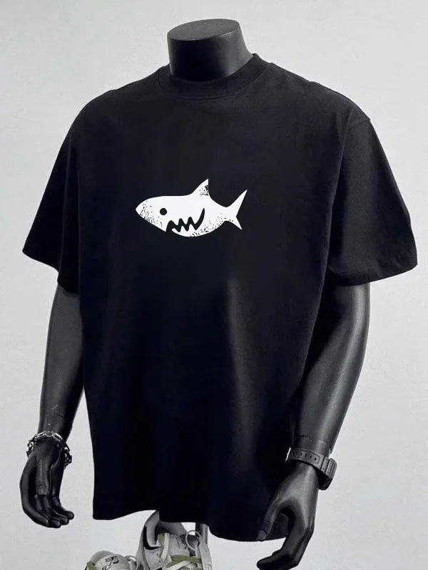 

Высококачественная мужская футболка оверсайз с принтом Trendy Brand Ark, свободного кроя, универсальная