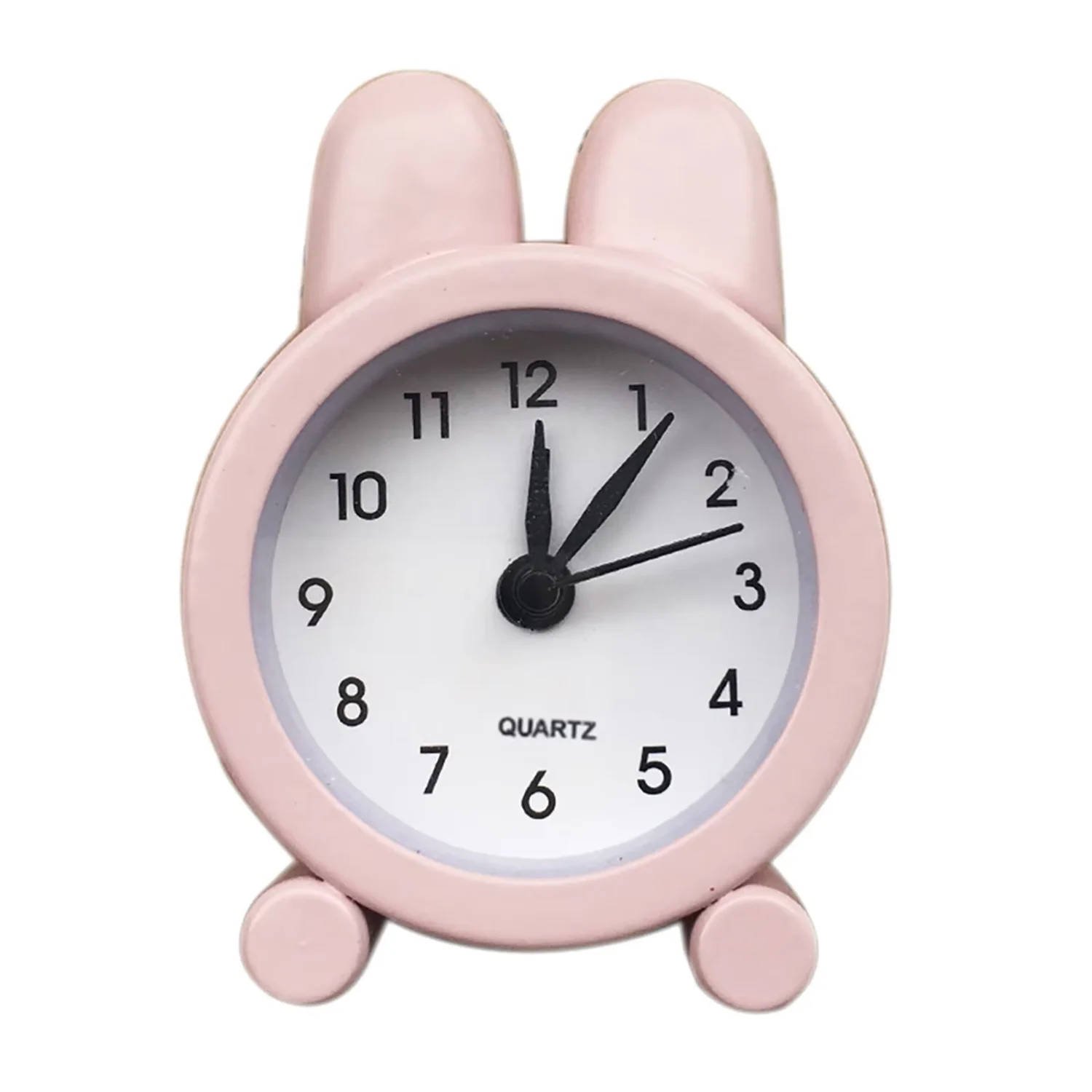 Square Analog Display Clock Creative Cute Mini Metal Small Alarm Clock Electronic Small Alarm Clock  Office,Bedside Clock