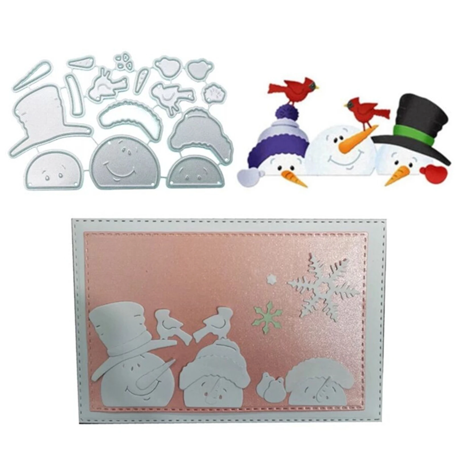 Snowman Metal Cutting Dies Stencils Embossing Photo Album Decoration For Christmas Children's Day